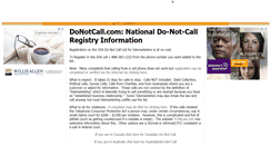 Desktop Screenshot of donotcall.com